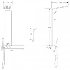 Душевая панель Cerutti Simona W CT9661