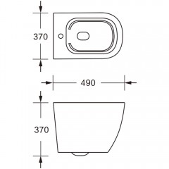 Унитаз подвесной Cerutti Sella Aria MB CT9530 безободковый торнадо