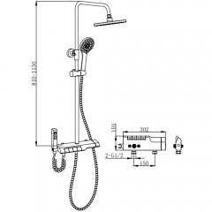 Душевая система Boch Mann Vettorre TS BM9650