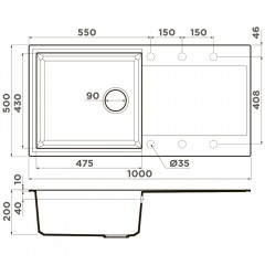 Мойка кухонная Omoikiri Sakaime 100-EV