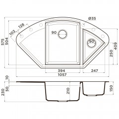 Мойка кухонная Omoikiri Sakaime 105C-WH