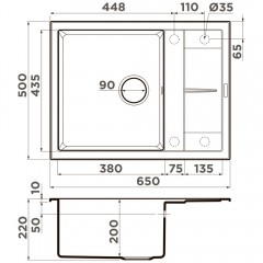 Мойка кухонная Omoikiri Sumi 65-SA