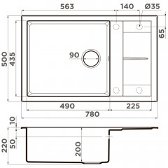 Мойка кухонная Omoikiri Sumi 78-LB-PL