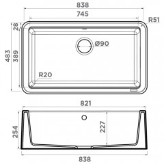 Мойка кухонная Omoikiri Tarento 83-BL