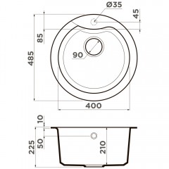 Мойка кухонная Omoikiri Yasugata 48R-BL