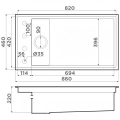 Мойка кухонная Omoikiri Kinaru Pro 86-U/I-AZ