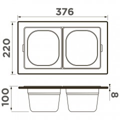 Контейнер Omoikiri DC-04-2-IN