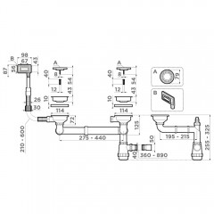 Слив-перелив для мойки Omoikiri WK-1,5-UN-IN