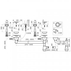 Слив-перелив для мойки Omoikiri WK-2-A-GM