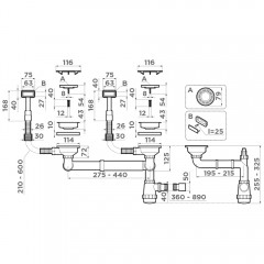 Слив-перелив для мойки Omoikiri WK-2C-GB