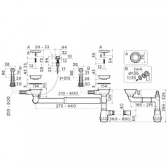 Слив-перелив для мойки Omoikiri WK-2-R-A-IN