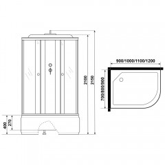 Душевая кабина Niagara Eco E90/80/40L/TN