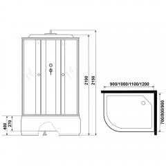 Душевая кабина Niagara Promo P110/80/40R/MT