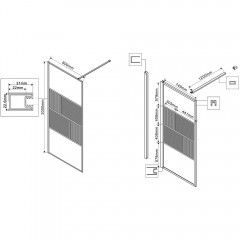 Душевое ограждение Vincea Walk-In VSW-1HC800CFB