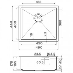 Мойка кухонная Omoikiri Kasen 49-16-INT-LG