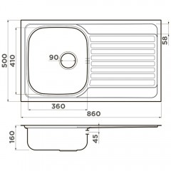 Мойка кухонная Omoikiri Kashiogawa 86-IN