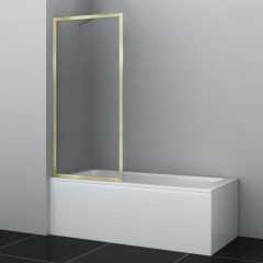 Шторка на ванну WasserKRAFT Abens 20W01-80 Brushed gold Fixed