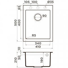 Мойка кухонная Omoikiri Bosen 41A-GR