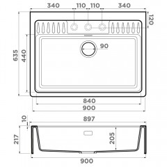 Мойка кухонная Omoikiri Kinokawa 90-GB