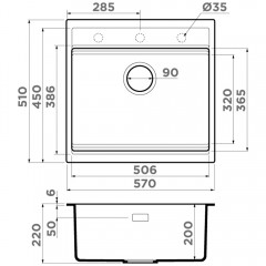 Мойка кухонная Omoikiri Kitagawa 57-GB