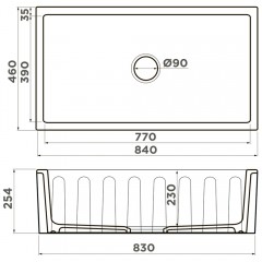 Мойка кухонная Omoikiri Mikura 83-BL