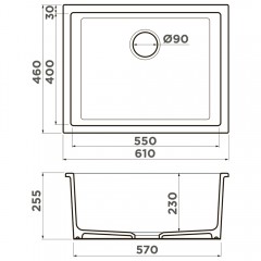 Мойка кухонная Omoikiri Okinoshima 61-U/I-SL-matt