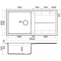 Мойка кухонная Omoikiri Sumi 100A-WG