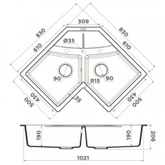 Мойка кухонная Omoikiri Sumi 83C-BL