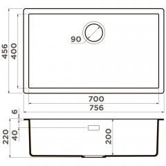 Мойка кухонная Omoikiri Yamakawa 75T-U/I-CH