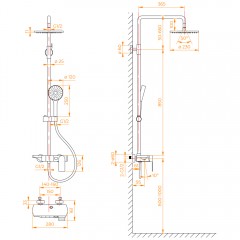 Душевая система RGW SP-33B 51140133-04