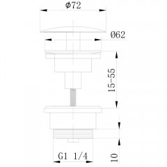 Донный клапан Abber AF0012RG