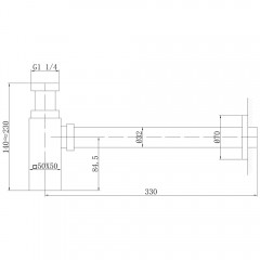 Сифон для раковины Abber AF0031B