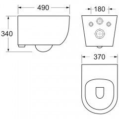 Инсталляция Grohe Rapid SL 38772001 + унитаз Ceramica Nova Play CN3001 безободковый с сиденьем