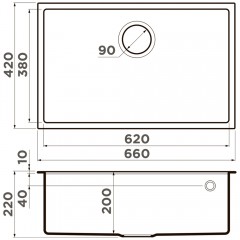 Мойка кухонная Omoikiri Tedori 66-U-ES