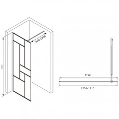 Душевое ограждение Abber Immer Offen AG63120B8