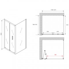 Душевое ограждение Abber Sonnenstrand AG07120-S70