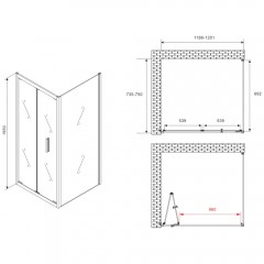 Душевое ограждение Abber Sonnenstrand AG07120-S75