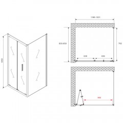 Душевое ограждение Abber Sonnenstrand AG07120B-S85B