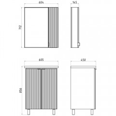 Тумба с раковиной ASB-Mebel Дора 60 белый