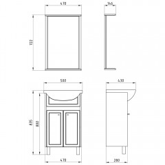 Зеркало ASB-Mebel Альпина 50