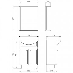 Зеркало ASB-Mebel Альпина 60