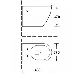 Инсталляция TECE 9400401-9240407 + унитаз Bloomix Roland MD1201T/UF01 безободковый торнадо с сиденьем