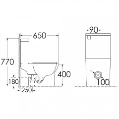 Унитаз Azario Fretta Round N AZ1038A безободковый