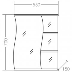 Зеркало-шкаф СаНта Волна 55 L 101009