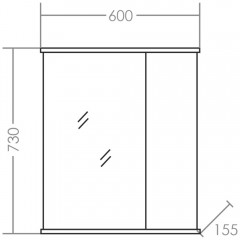 Зеркало-шкаф СаНта Прима 60 101112