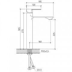 Смеситель для раковины Teymi Ellie T10208