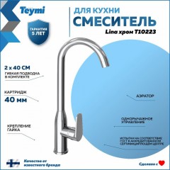 Смеситель для кухни Teymi Lina T10223