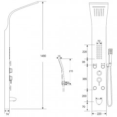 Душевая панель Cerutti Victoria G CT9978