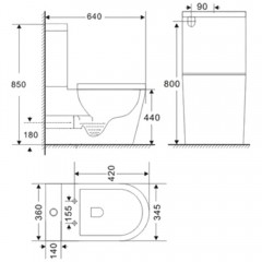 Унитаз Cerutti Maiella CT10314 безободковый