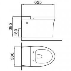 Унитаз подвесной Cerutti Nautilus Aria Pulse CT10195 с импульсным смывом